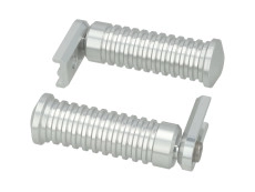Fussrasten Tomos A3 / A35 / universal Fast Arrow Pro CNC Aluminium Silber