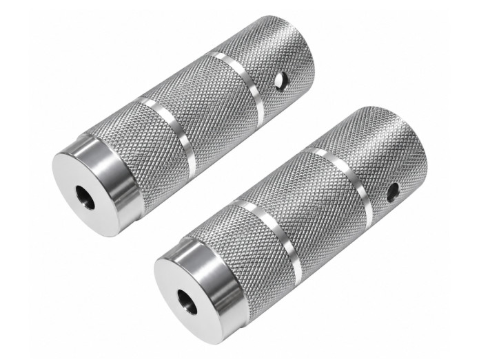 Footrest Tomos A3 / A35 / universal aluminium V2 silver