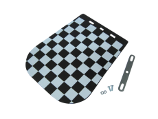 Mudflap universal with black-white checkered 