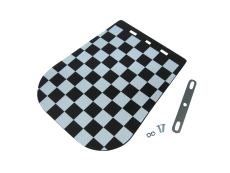 Mudflap universal with black / white checkered 