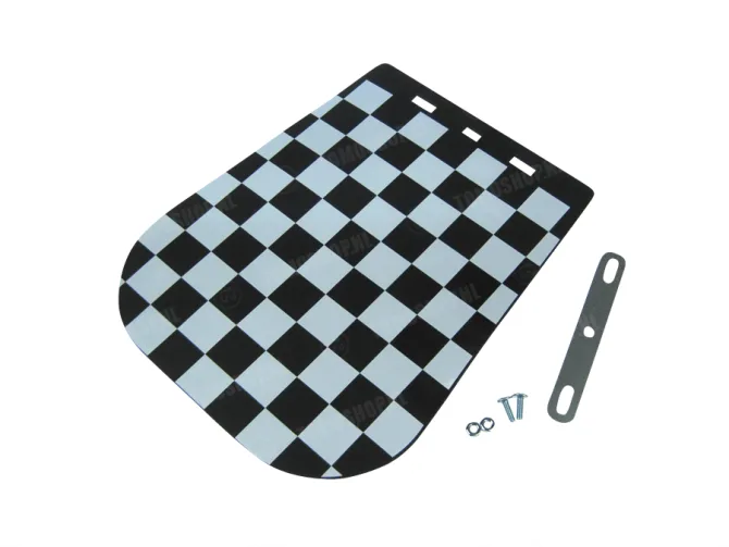 Mudflap universal with black / white checkered  main