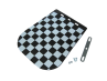 Mudflap universal with black-white checkered  thumb extra