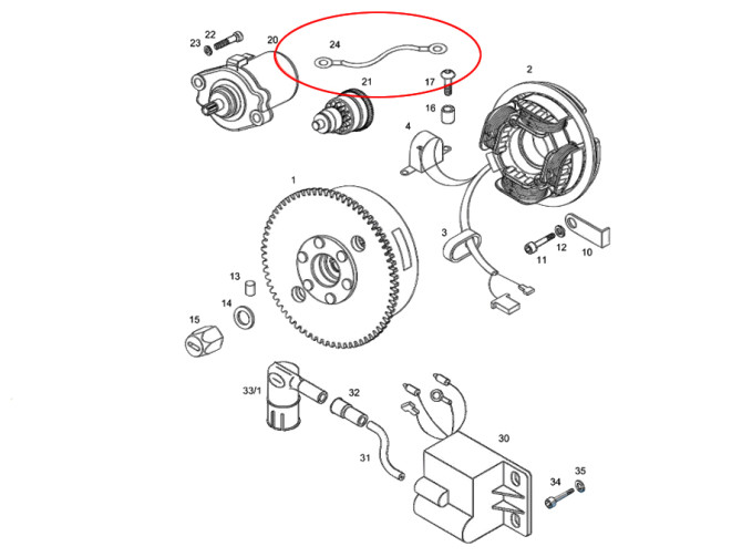 Electric wire ground ignition / universal 13cm product