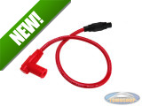 Spark plug cable 9mm orange with cap and cable connector