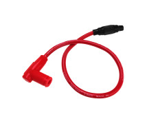 Bougiekabel rood 9mm racing met bougiedop en verloop