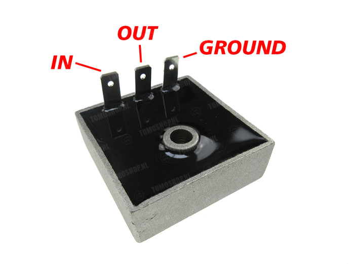 Spanningsregelaar 12 volt 3-polig AC (zonder accu)