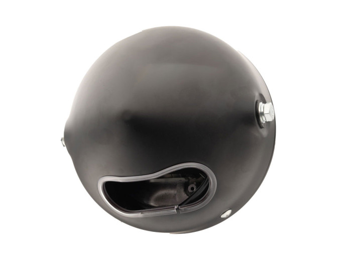 Headlight round 165mm angel eye LED 12V matt black 
