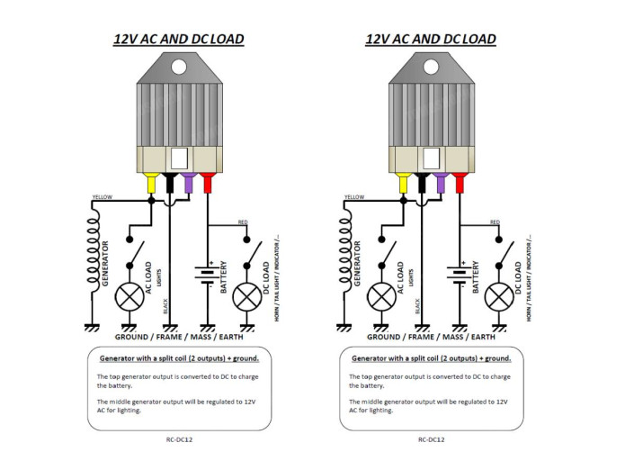 Ignition HPI 210 (2-Ten) voltage regulator with built-in rectifier