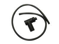 Spark plug cable black with spark plug cover 