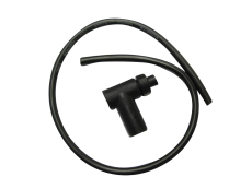 Spark plug cable black complete with cap