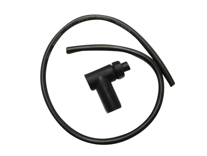 Spark plug cable black with spark plug cover  thumb