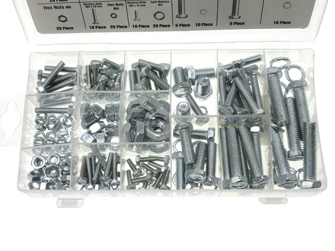 Bolts and nuts assortment 240-pieces product