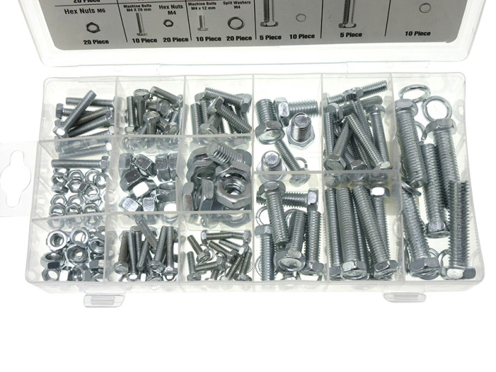 Bolts and nuts assortment 240-pieces