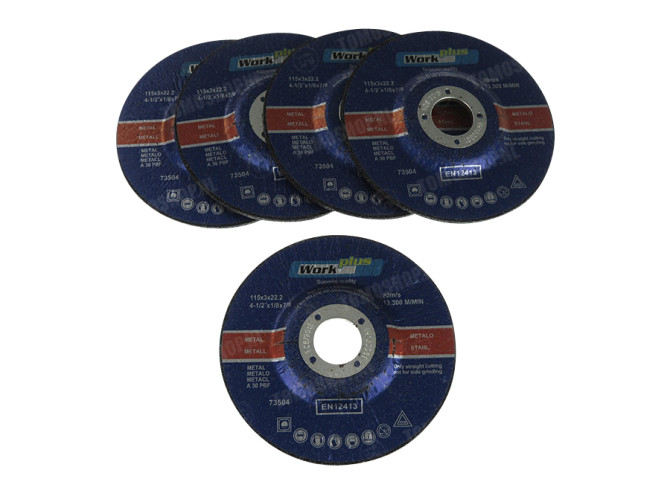 Angle grinder cutting disc 115x3mm for metal (5 pieces) main