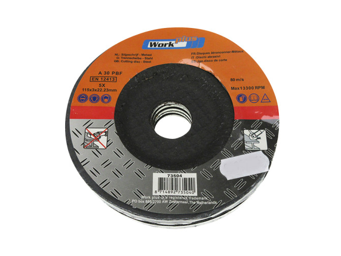 Angle grinder cutting disc 115x3mm for metal (5 pieces) product