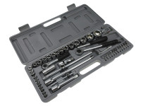 Socket tool set 52-pieces 1/4 + 1/2 inch