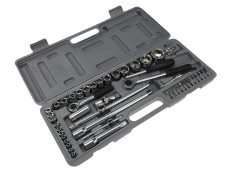 Socketset 52-piece, 1/4 + 1/2 inch