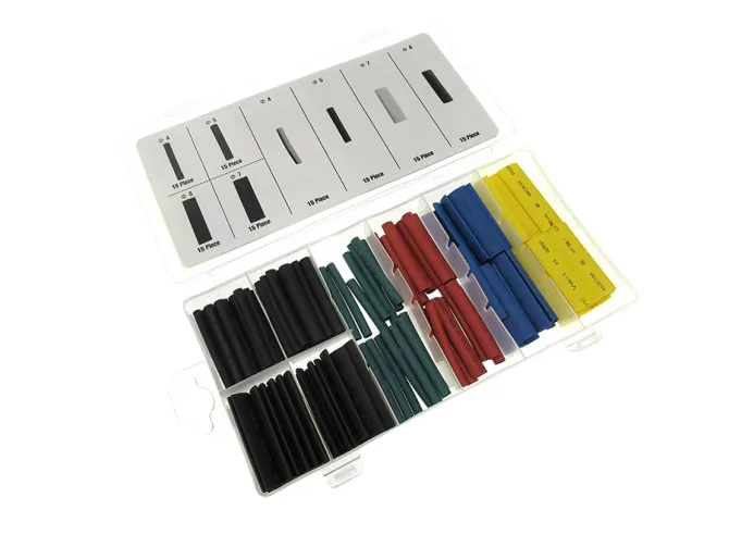 Electric cable heatshrink assortment 5 colors 120-pieces product