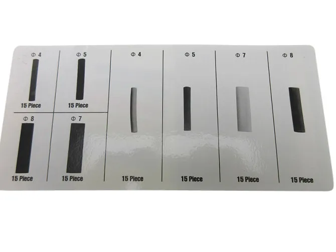 Electric cable heatshrink assortment 5 colors 120-pieces product