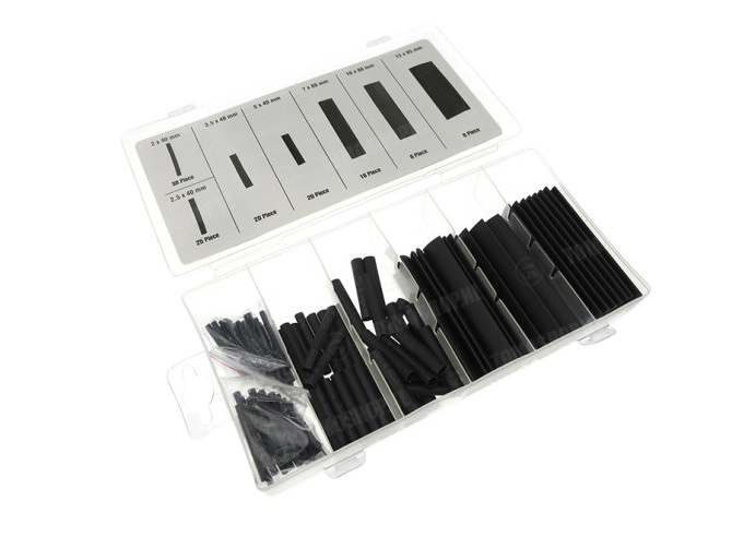 Krimpkous assortiment zwart 127-delig thumb