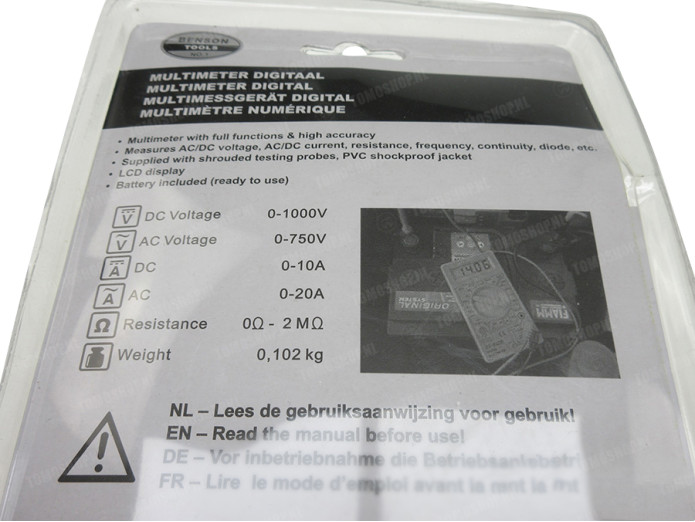 Multimeter digitaal AC / DC