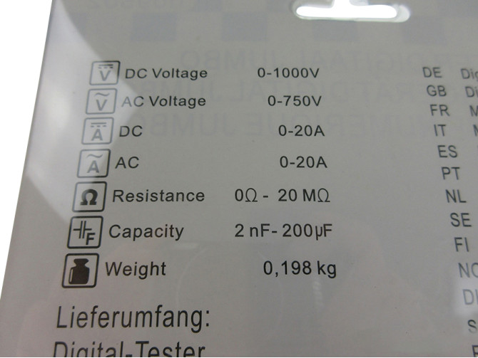 Multimeter digital Jumbo AC / DC product