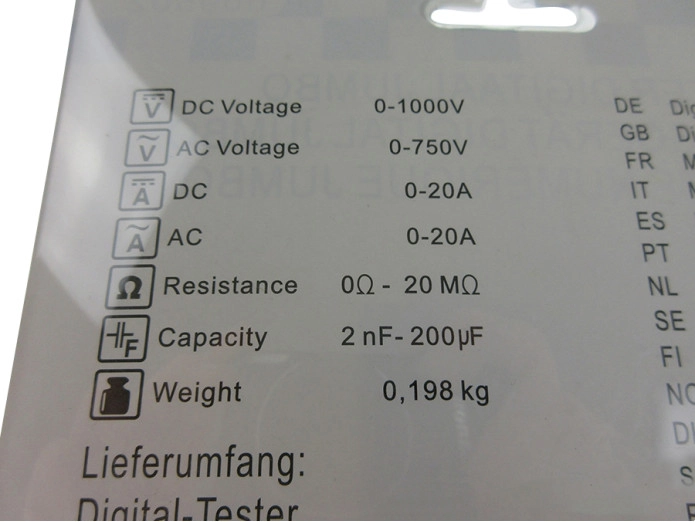 Multimeter Digital Jumbo AC / DC