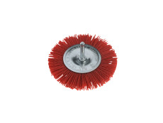 Nylon abrasive disk brush for drill