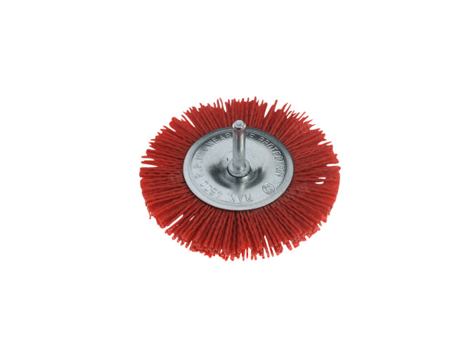 Nylon abrasive disk brush for drill main