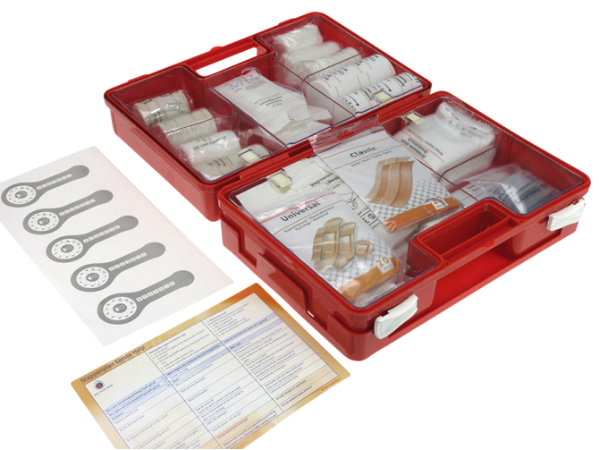 First aid kit with wallmount product