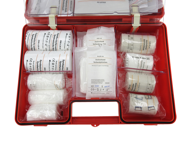 First aid kit with wallmount product