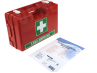 First aid kit with wallmount thumb extra