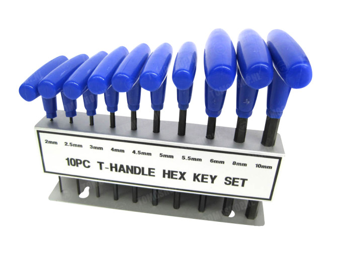 Allen key set 2-10mm T-handle 10-pieces  main