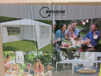 Partytent 290x290x250mm wit met 3 zijwanden