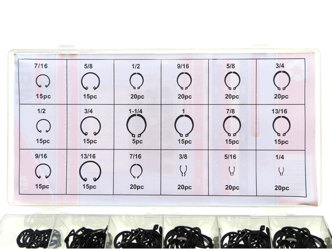 Circlips assortment outer / inner 300-pieces product