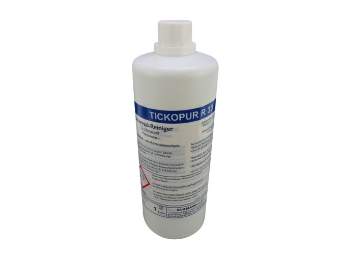 Ultrasoon reiniger reinigingsvloeistof Tickopur R33 1 liter product