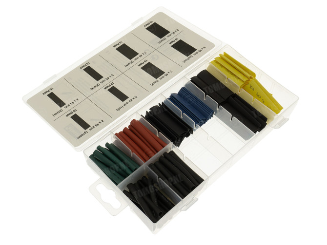 Electric cable heatshrink assortment 5 colors 120-pieces main