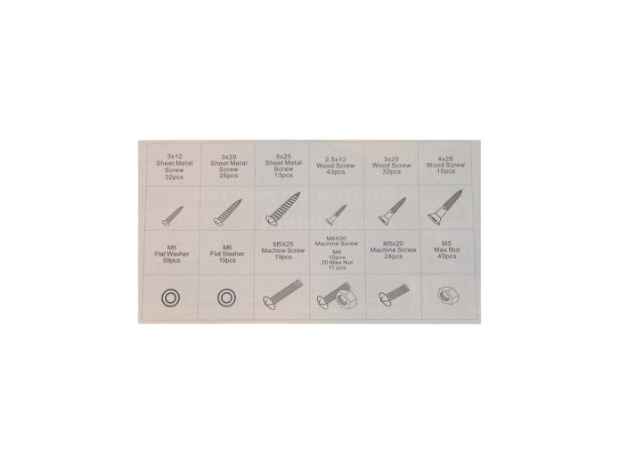 Bolts and nuts assortment 347-pieces