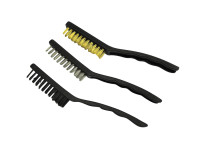 Steel brush tool plastic set 3-pieces