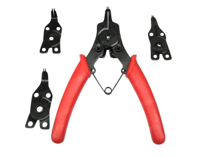 Circlip / ring pliers set 4-pieces with 4 interchangeable heads main