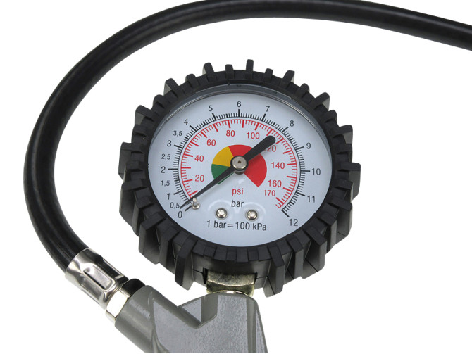 Tire pressure filler with analog meter product