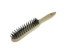 Steel brush tool wood