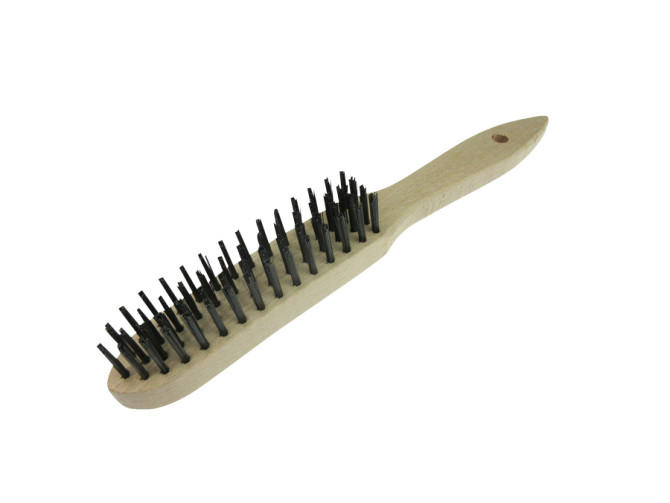 Steel brush tool wood product