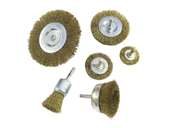 Steel brush with pin 6-piece product