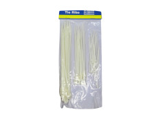 Kabelbinder tiewraps wit 60-delig