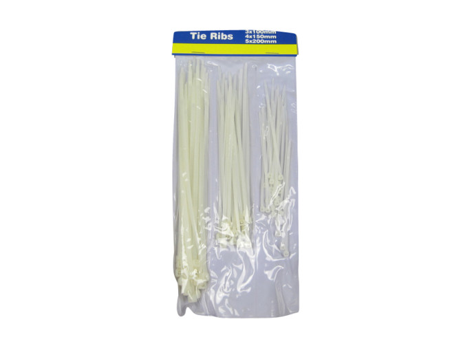 Kabelbinder Tiewraps Weiss 60-Teilig product