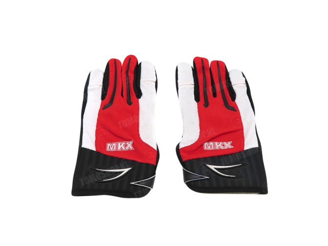 Glove MKX cross red / white main