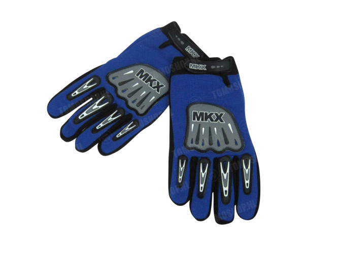 Glove MKX cross blue / black thumb