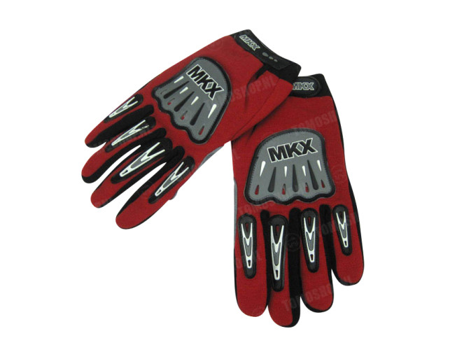 Handschoen MKX cross rood / zwart thumb