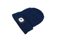 Beanie Hat with LED lamp blue